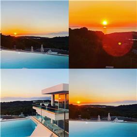 4 bedroom villa with infinity pool and sea view in Perithia, Corfu, sleeps 9